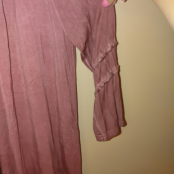 POL Purple/Burgandy Cold Shoulder Top, Size S, Will Fit S-L - Picture 3 of 6